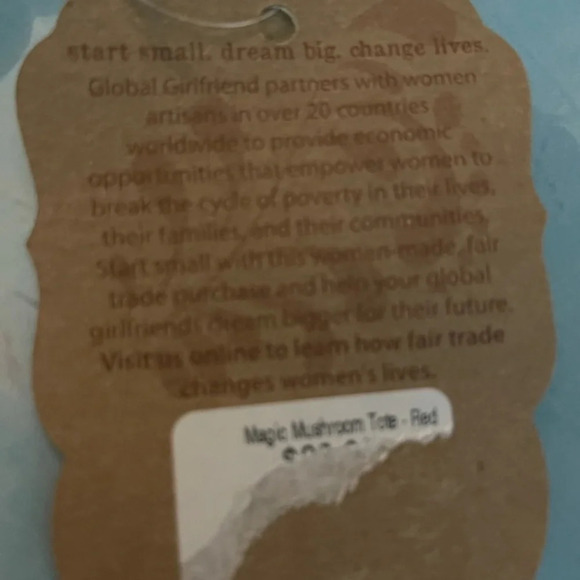 Fair trade Women Made Mushroom Tote, 100% Cotton - Picture 5 of 9